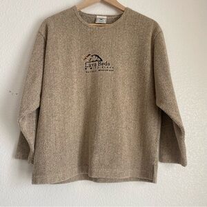 Vintage Sansegal Lava Beds Tulelake National Monument pullover knitted sweater